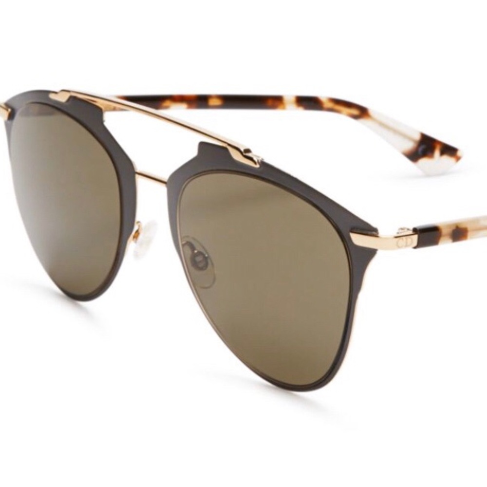 Dior Reflected Mirror Brow Bar Aviator Sunglasses